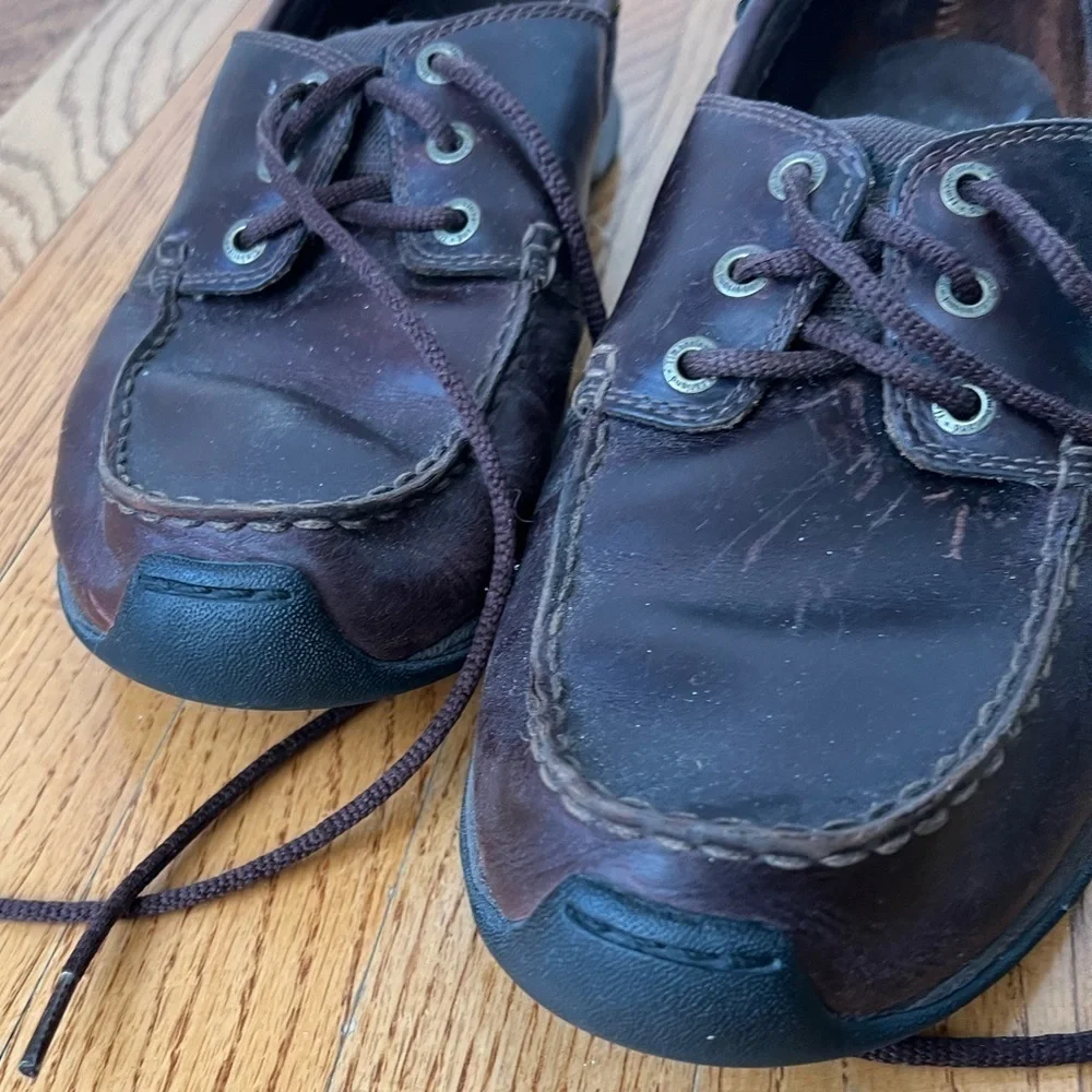 Timberland Men’s Brown Leather Lace-Up Dress Shoes Loafers Size 10.5